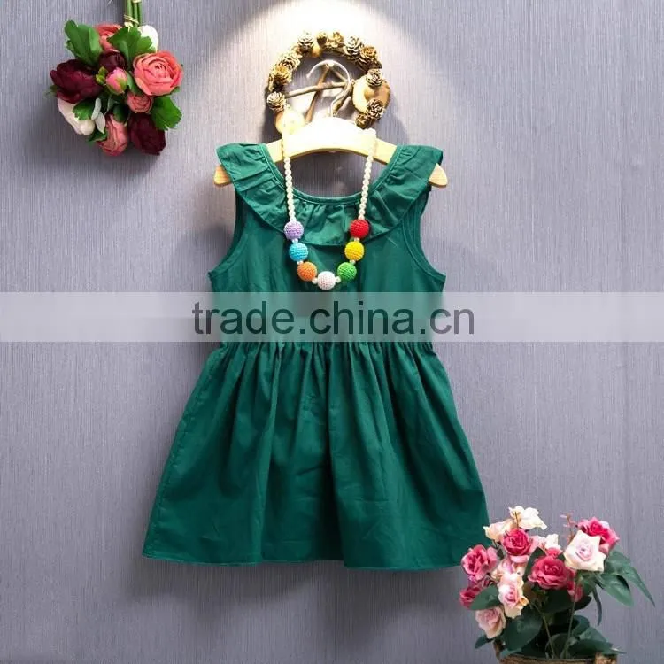 Custom fashion 100%cotton baby cloth girls Summer dress