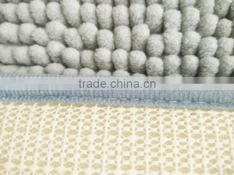 cheap short pile microfiber chenille rug