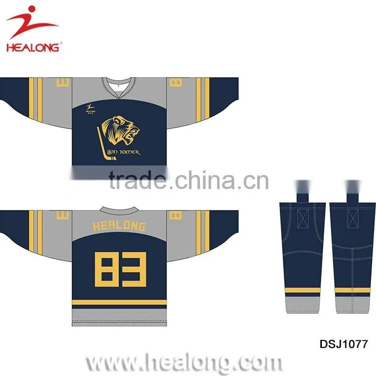China Factory Custom Sublimaiton Ice Hockey Jersey Cheap Equipment