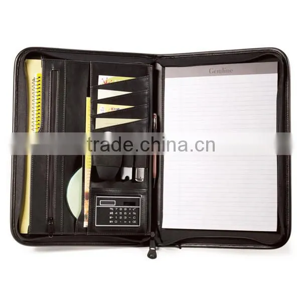 Fashion A4 leather portfolio organizer