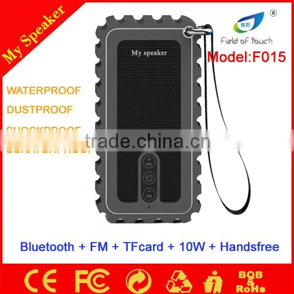 F015 model rechargeable stereo bluetooth speaker waterproof