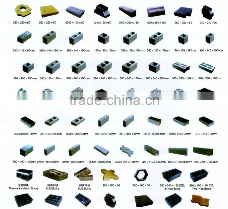 QT40-1 Concrete curbstone making machine concrete color interlocking blocks making machine colour interlock bricks maker