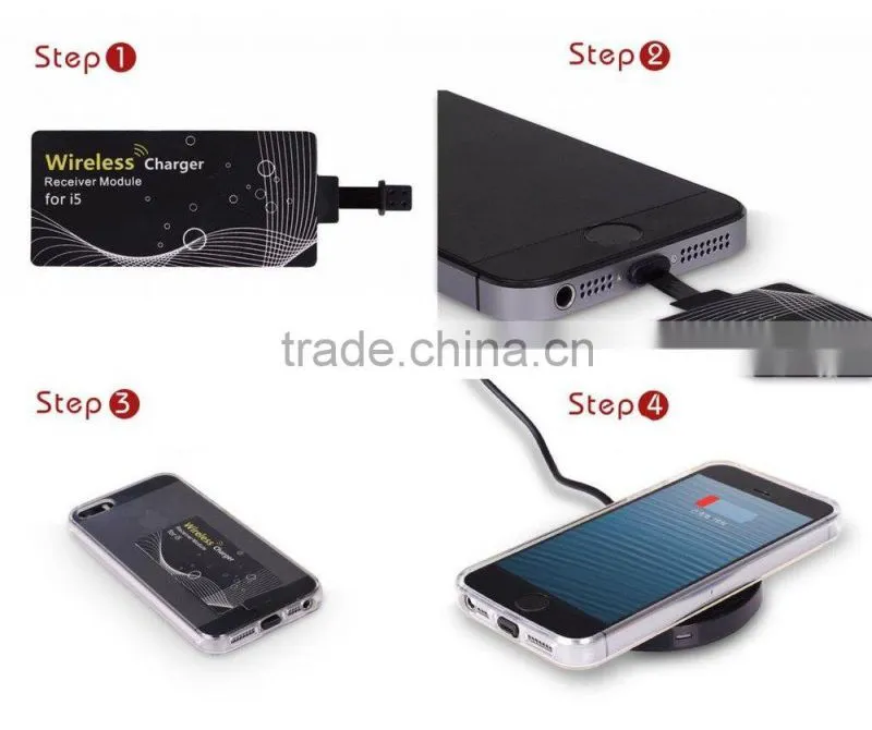 Unique Qi Standard Wireless Charger Kit (Charging Pad And Receiver Module Included) For iPhone5/5S/iPhone6/iPhone6 Plus