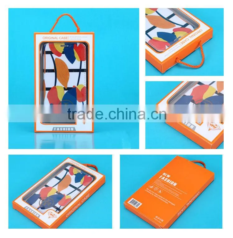 Brand name cell phone case package with transparent window