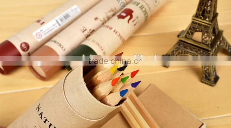 OEM hot sale natural color pencil,natural wood colored pencils