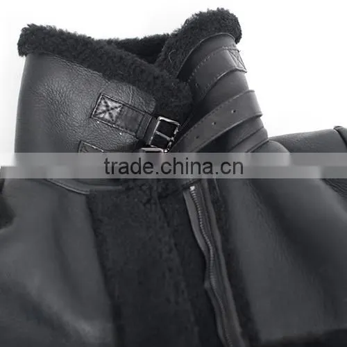 High quality women's fashion sheepskin coat with pockets