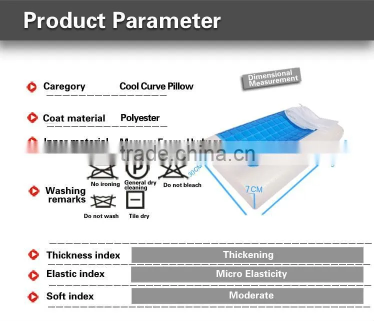 Memory Foam Cooling Gel Pillow Manufacturer