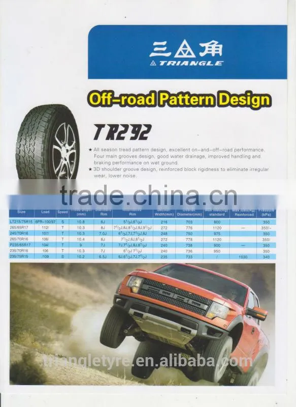 Triangle Brand Radial Light Truck Tyre LT215/75R15-6PR(TR292)S