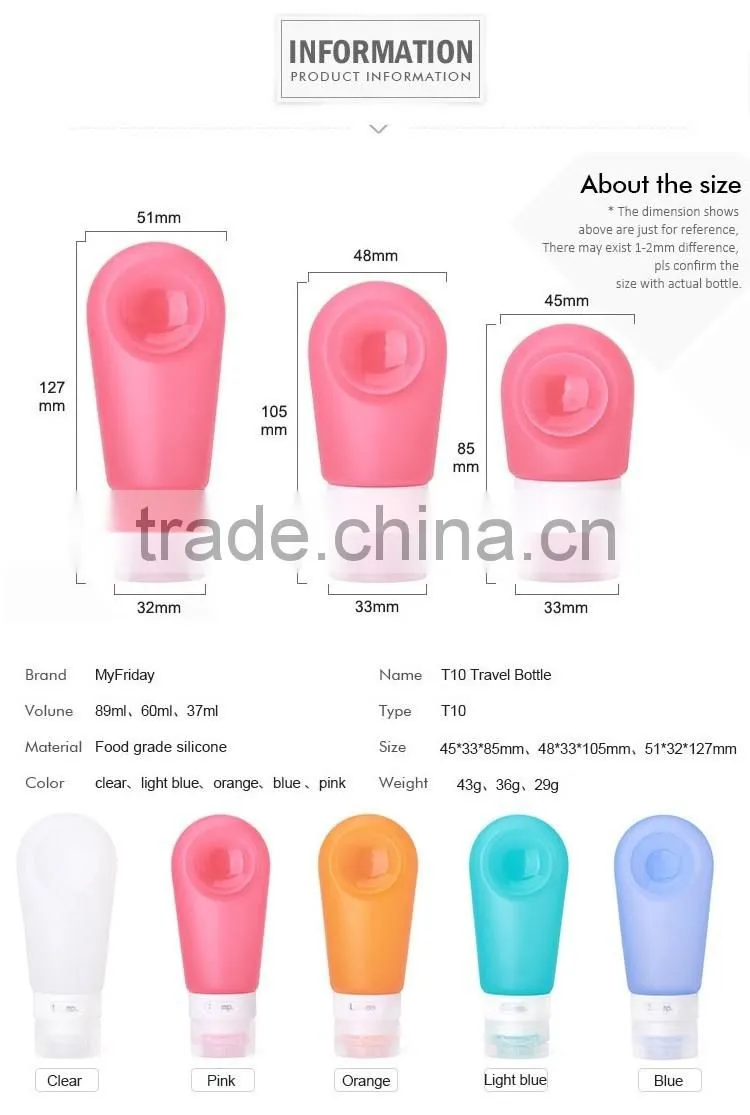 Wholesale reusable soft squeeze silicone perfume bottle