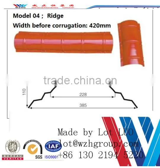 Building materials low cost roof tile ridge cap,metal roof ridge cap made in China