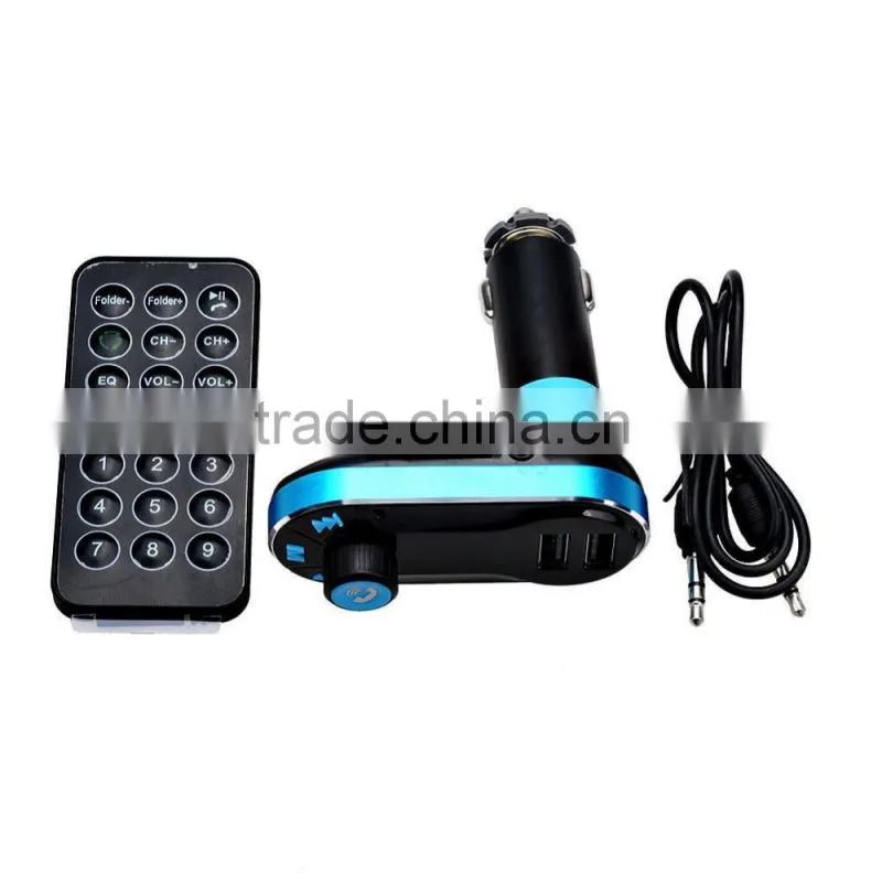 New design dual usb Wireless Bluetooth car FM Transmitter MP3 Player Car Kit Charger for iPhone6 Samsung