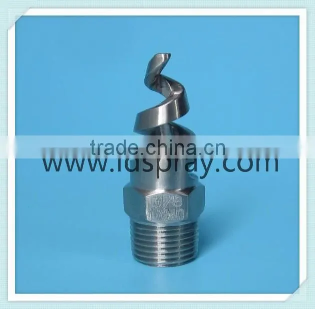 Stainless steel or brass or PP plastic solid cone spiral water nozzle