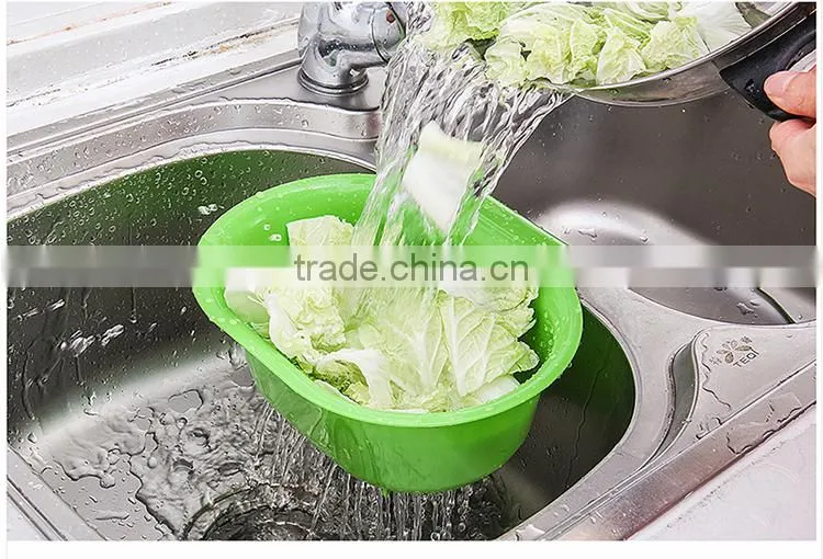 Suspensible draining sink vegetable and fruit basket --blue