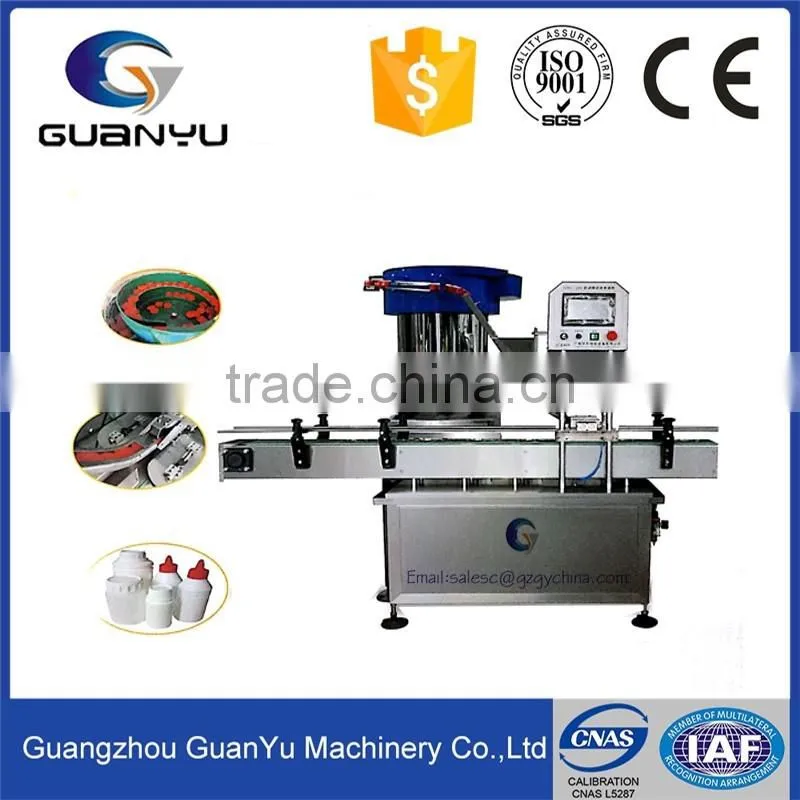 2017 hot sales automatic jar plastic bottle cap capping and screwing machine