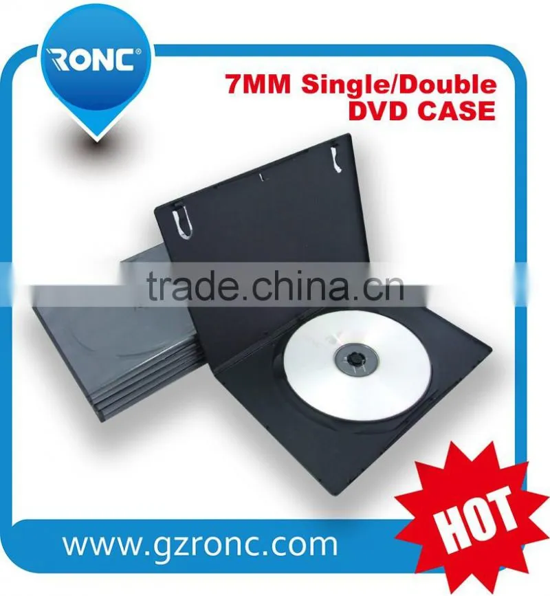 Eco-friendly single side 7mm plastic dvd cases