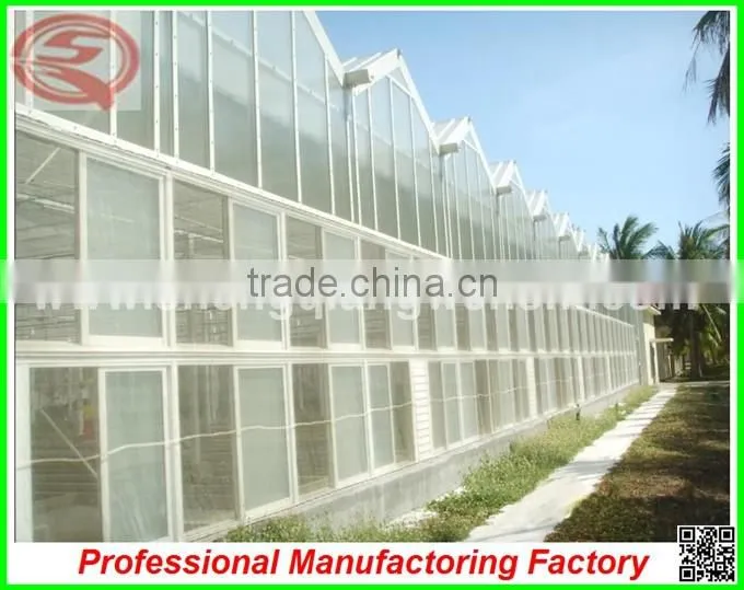 Best selling high quality SQ-9.6 glass greenhouse with beautiful appearance