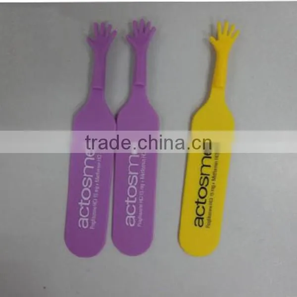 Hot Promotionl Gift Silicone Finger Elastic Bookmark,Silicone Bookmark