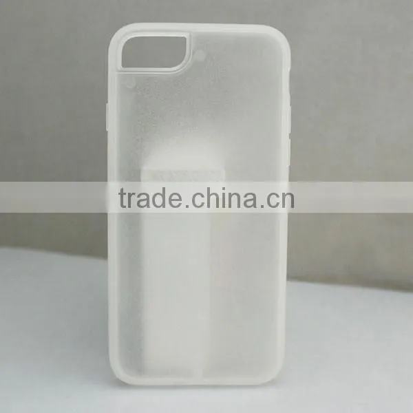 Hot sale TPU PC mobile phone case with groove on backside for iphone 7/7plus