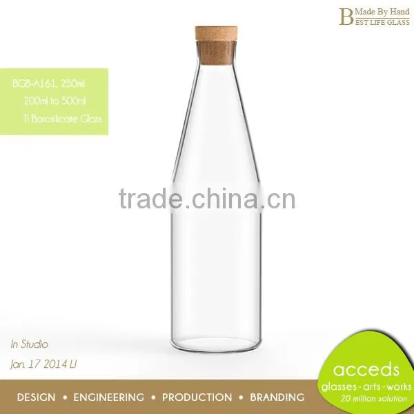 Eco-Friendly Pyrex Glass Mini Milk Bottles Wholesale