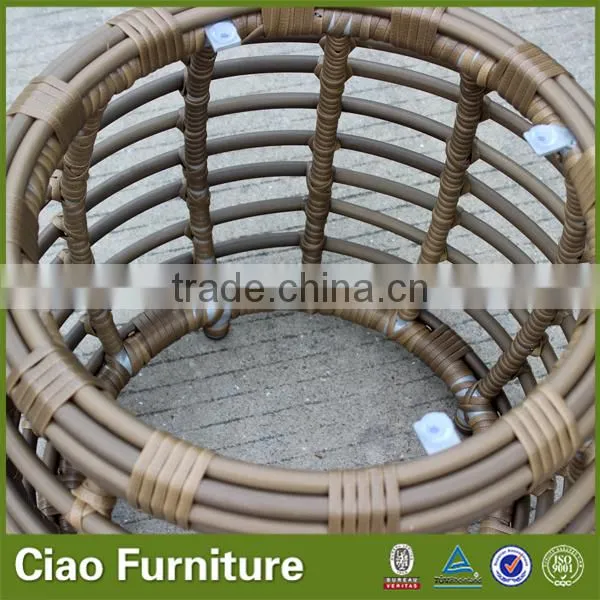 Arabic style round wicker outdoor crystal coffee table set