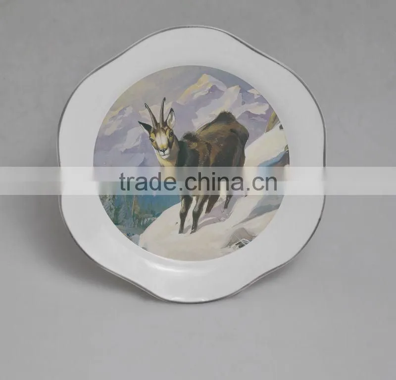 USA Pan Ceramic Pizza Pan with Classical Decal