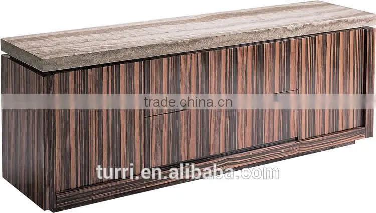 modern home funiture dining room wooden sideboard with marble top