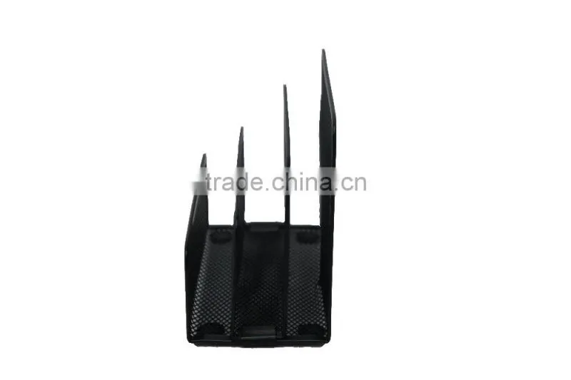 3 Divided Metal Mesh Desktop Paper And Letter Holder