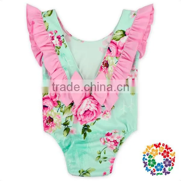 Boutique Open Back Children Custom Jumpsuit Plain White Baby Rompers Girls Set