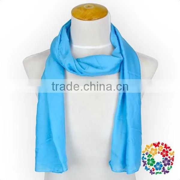 Many Colors Fashion Solid Polyester Long Scarf Women Shawl Scarf