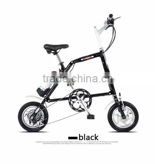 electric folding bicycle with brushless hub motor