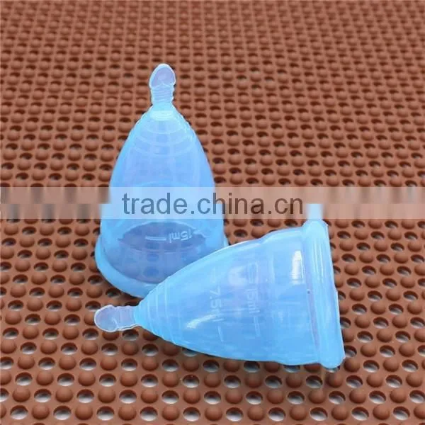 2017 Summer very popular collapsible silicone menstrual period cup for feminie and lady