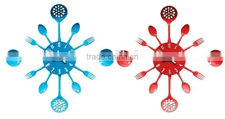 Hot Selling Household Creative Cutlery Metal Wall Clock