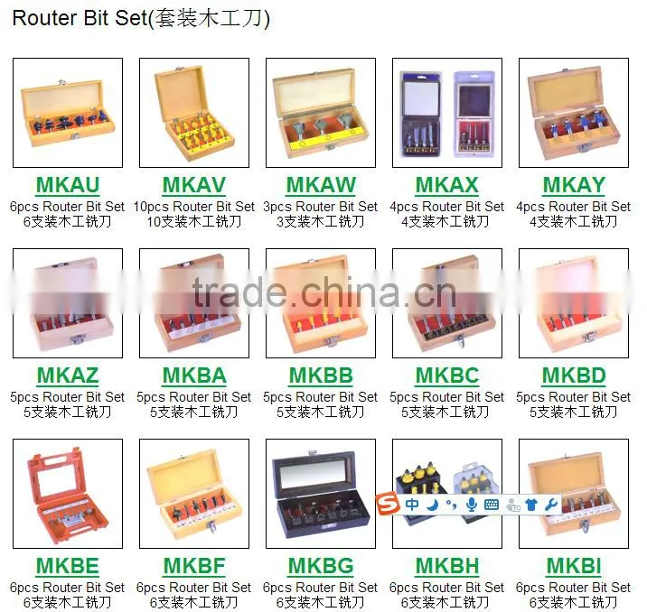 Wood Router Bit Set 12pcs Kit Shank 12mm Tungsten Carbide for Woodworking CNC Carved Engraving milling cutter