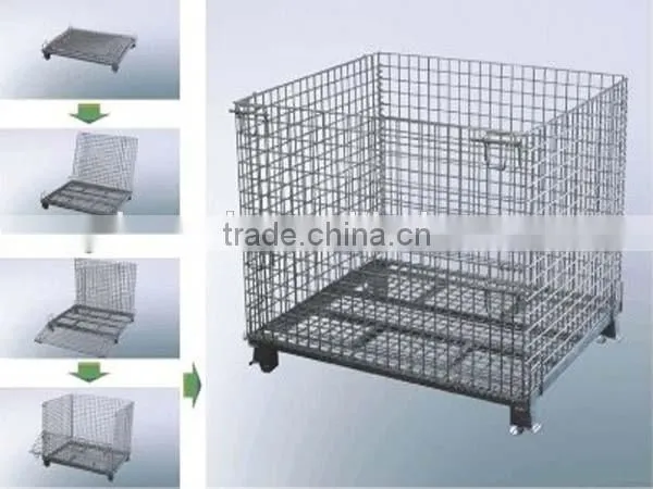 Steel Stacking Folding Warehouse Cages/Storage Cages