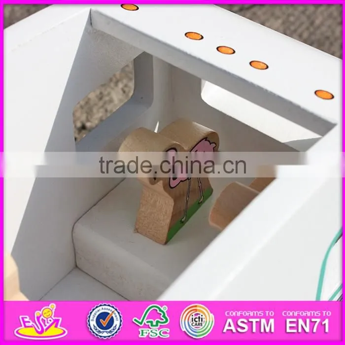 2017 New products kids funny animals and four people wooden toy cars W04A313