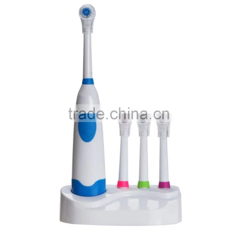 Revolving Electric Toothbrush Clean Waterproof With 3 Brush Heads