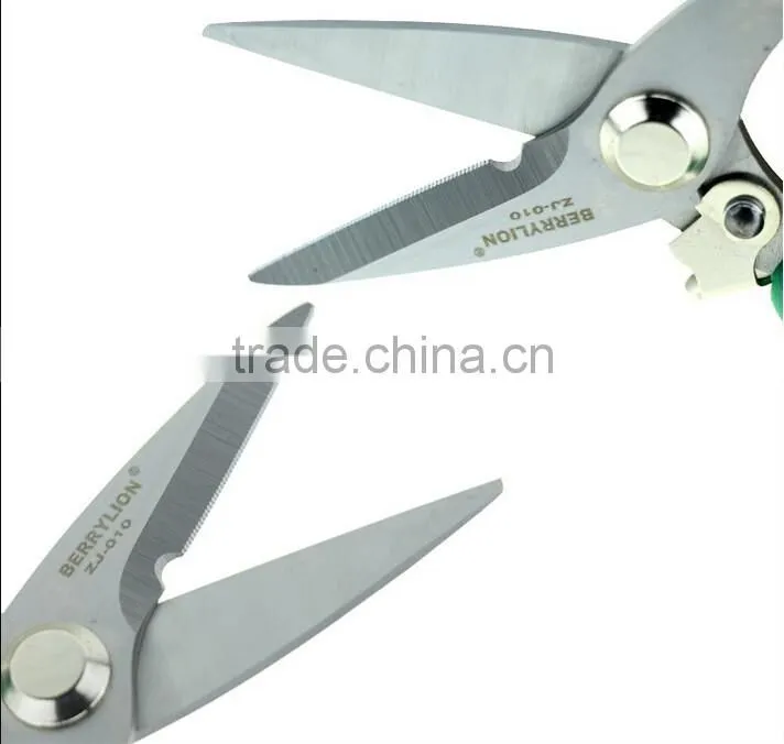 BERRYLION stainless steel 200mm cheap green plastic handle gardening shear