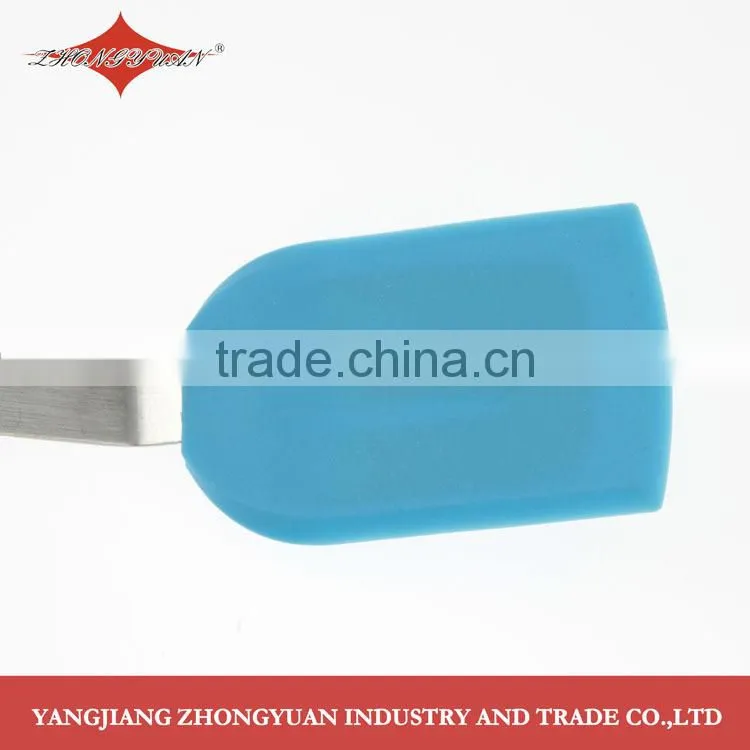 Non-stick coating food grade stainless steel handle silicone spatula