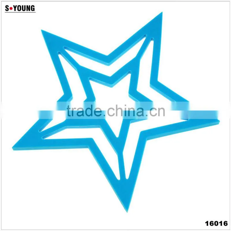 16009 heart shape silicone high temperature heat insulation mat kitchenwares silicone mat flexible silicone heating mat