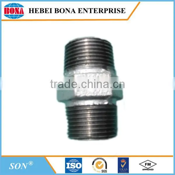 Baked galvanized Plain end malleable iron pipe fittings with BS threads