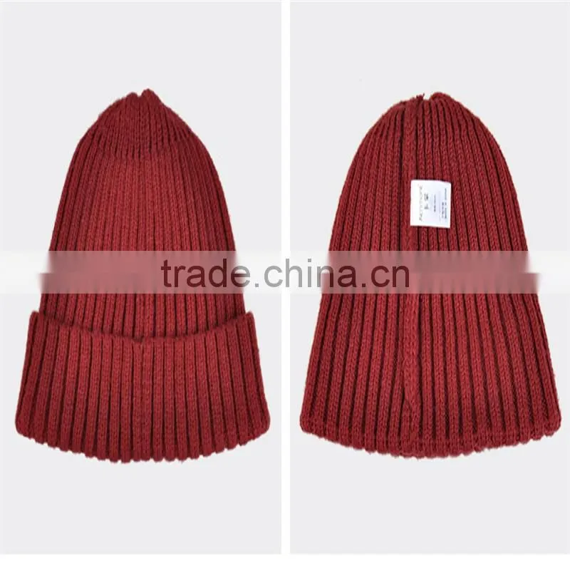 Winter hat children Korean tide pointed hat coarse wool knitted hat cap winter fashion curling