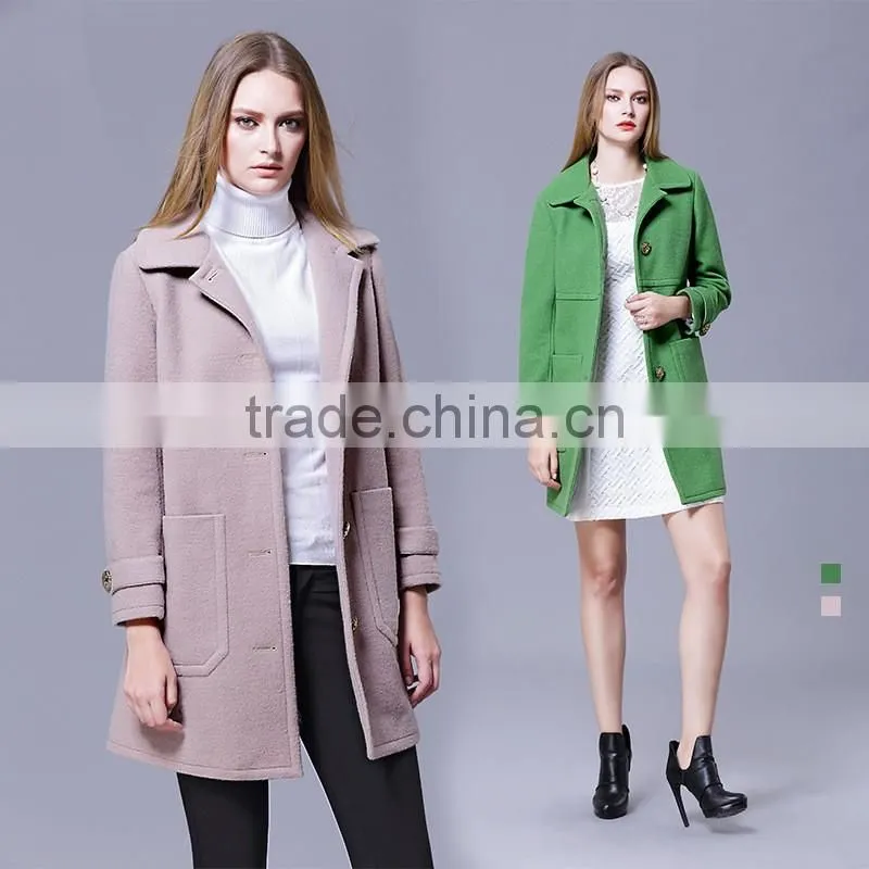 2016 Fashion Design Elegant Long Sleeve Outwear Winter Coats For Women