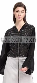 Domin fashion beading and sequin images of ladies casual tops