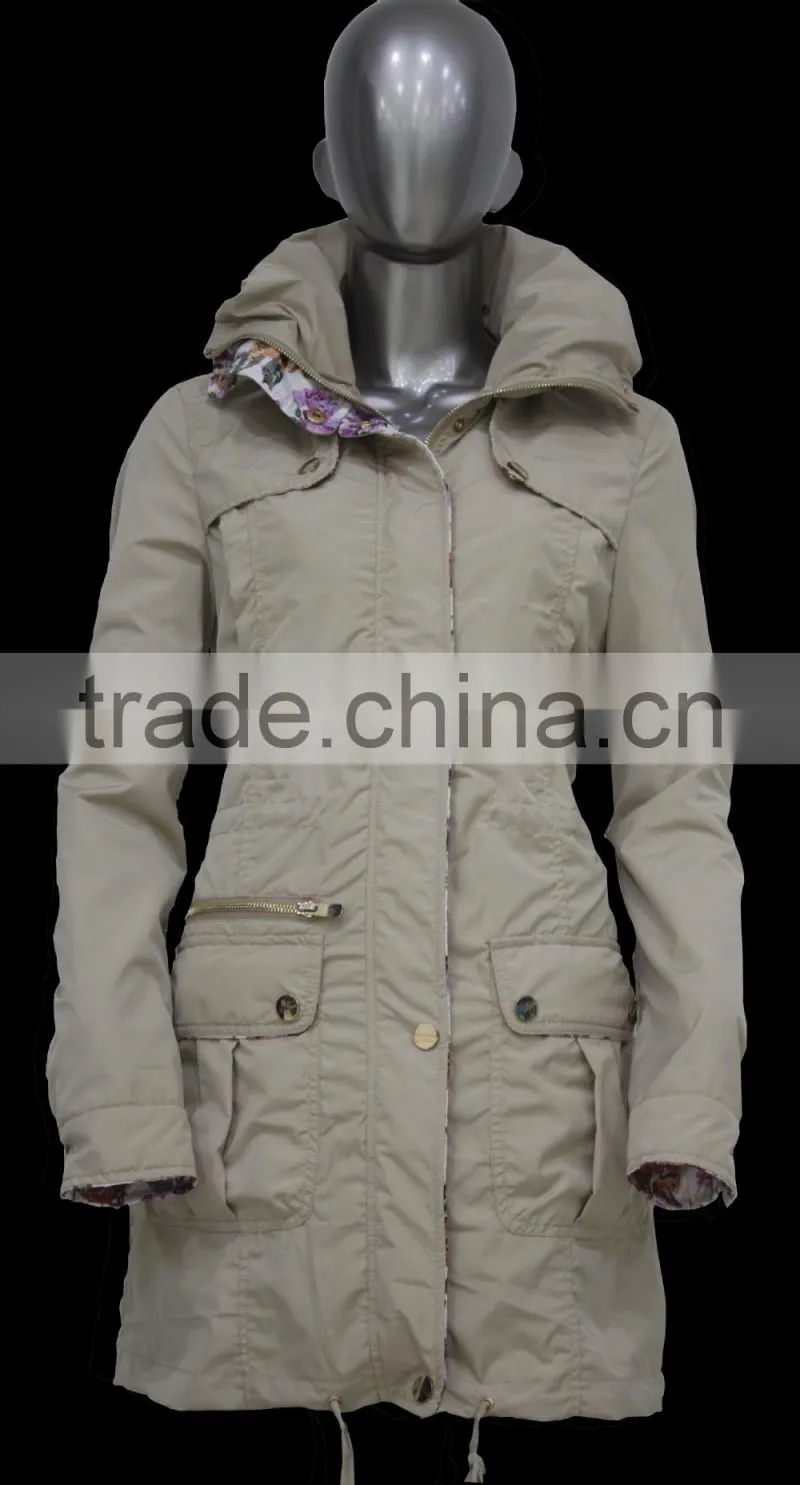 Poland ALIKE Brand Women Or Lady's Cotton Washed Jacket With Hood