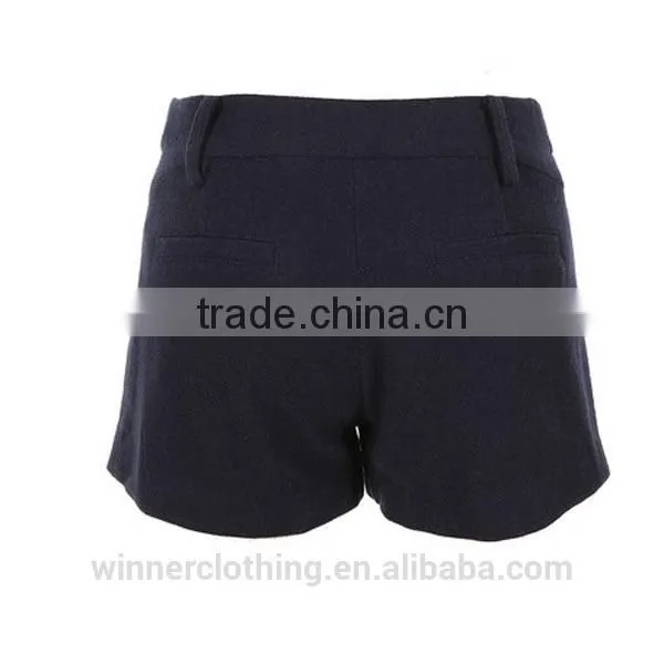 office ladies elegant tight fit black shorts