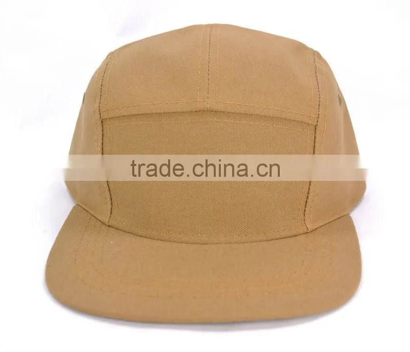Flat brim old school rust 5 panels baseball plain strp back hats