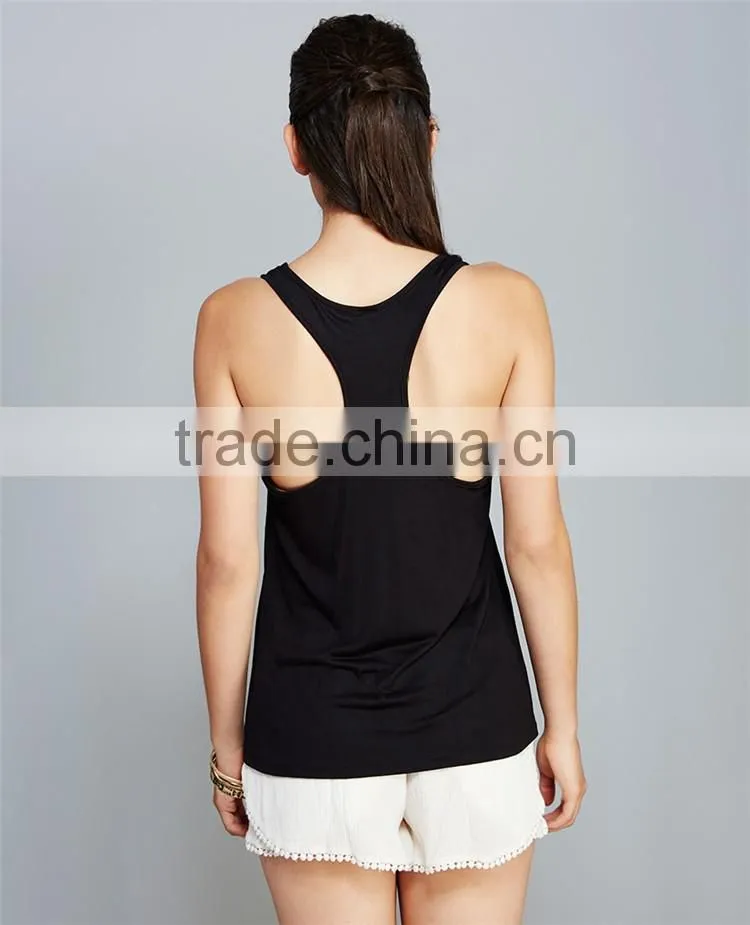 Printed workout tank top for women T back racer back tank tops