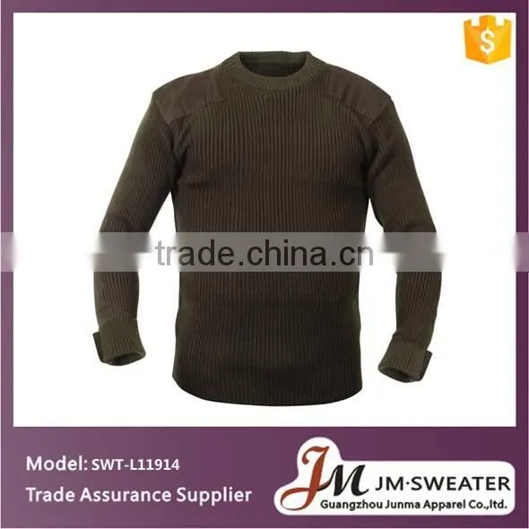 2016 New black v-neck knitting military commando uniforms pullover security/police sweater