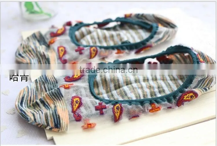 New Design Candy Colors Women Sock Antiskid Liner No Show Peds Invisible Low Cut Ice sock