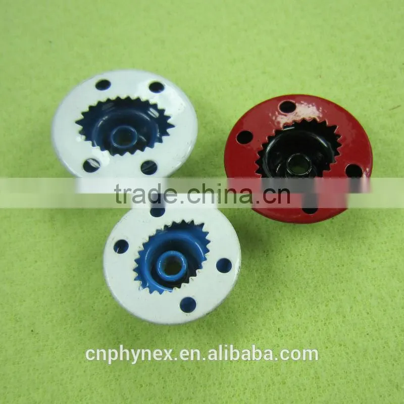 metallic button